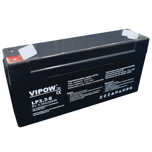 Akumulator żelowy VIPOW [6V/3,3Ah] 1