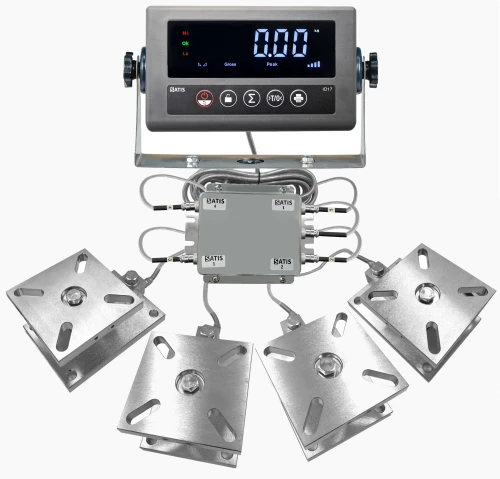 Nierdzewna waga zbiornikowa, pod zbiornik, mieszalnik, silos - 4 czujniki
