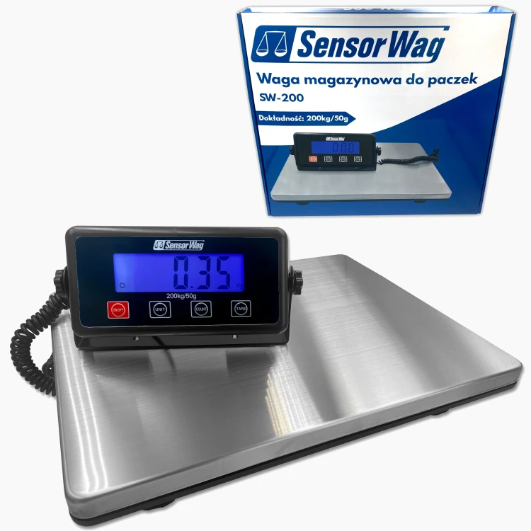 SW-200 Waga magazynowa do paczek [200kg/50g][388x305mm] 1