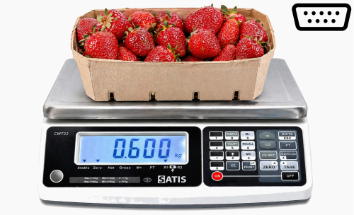 CWT-22 Legalizowana waga licząca sztuki SATIS [1,5/3kg-0,5/1g][22x31cm] RS232 1