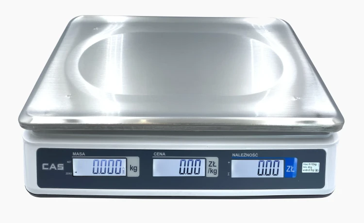 PR2N-15CB RS232 USB Legalizowana waga sklepowa CAS [6/15kg-2/5g][32,2x21,2cm]  3