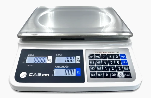 PR2N-15CB RS232 USB Legalizowana waga sklepowa CAS [6/15kg-2/5g][32,2x21,2cm]  1