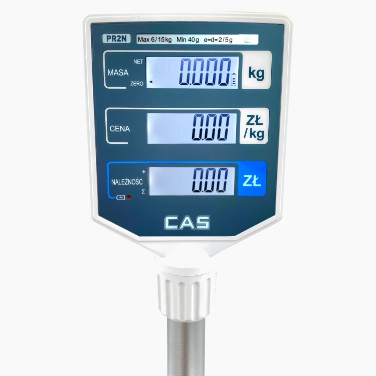 PR-II 15CP RS232 USB Legalizowana waga sklepowa CAS [6/15kg-2/5g][32,2x21,2cm] 2